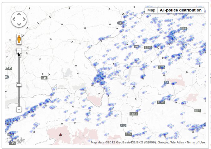 Visualization of police presence