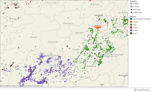 Tableau Public Afghan war diaries