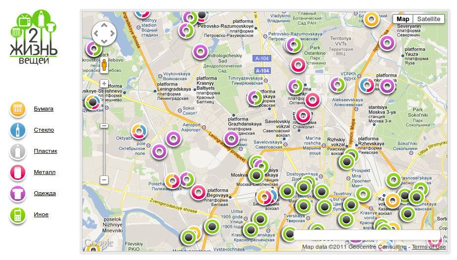 Greenpeace recycle map