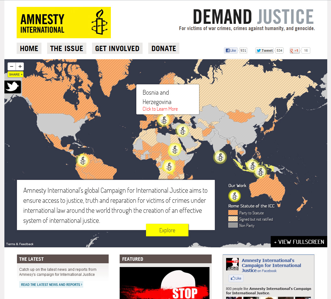 Amnesty has used TileMill for one of their recent campaigns Amnesty has used TileMill for one of their recent campaigns
